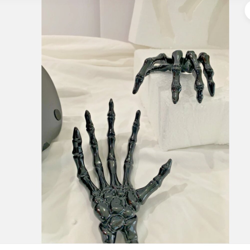 Grandin Road Gothic Skull and Hands, Set of Three item# 168132 (Black) Halloween - Picture 5 of 10